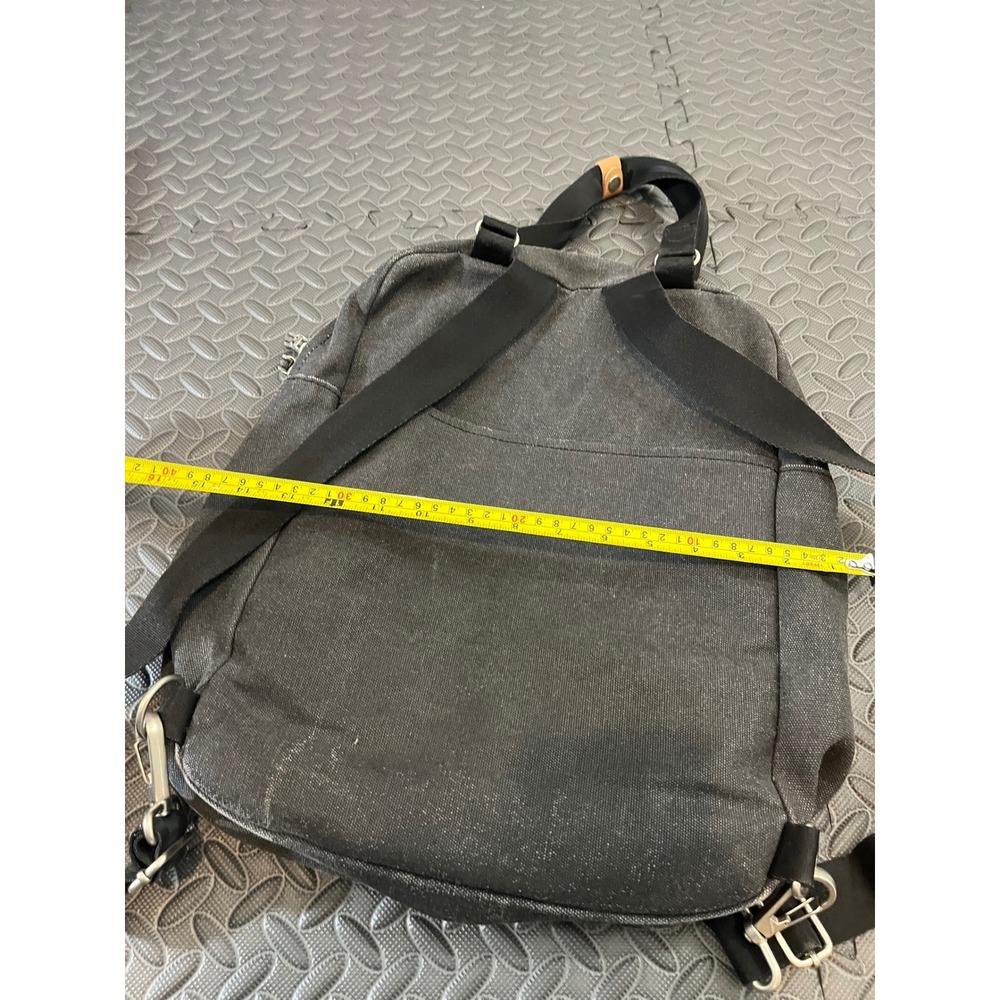 QWSTION Backpack Unisex O/S Black Canvas Convertible Tote Bag Zurich Design - Picture 11 of 11